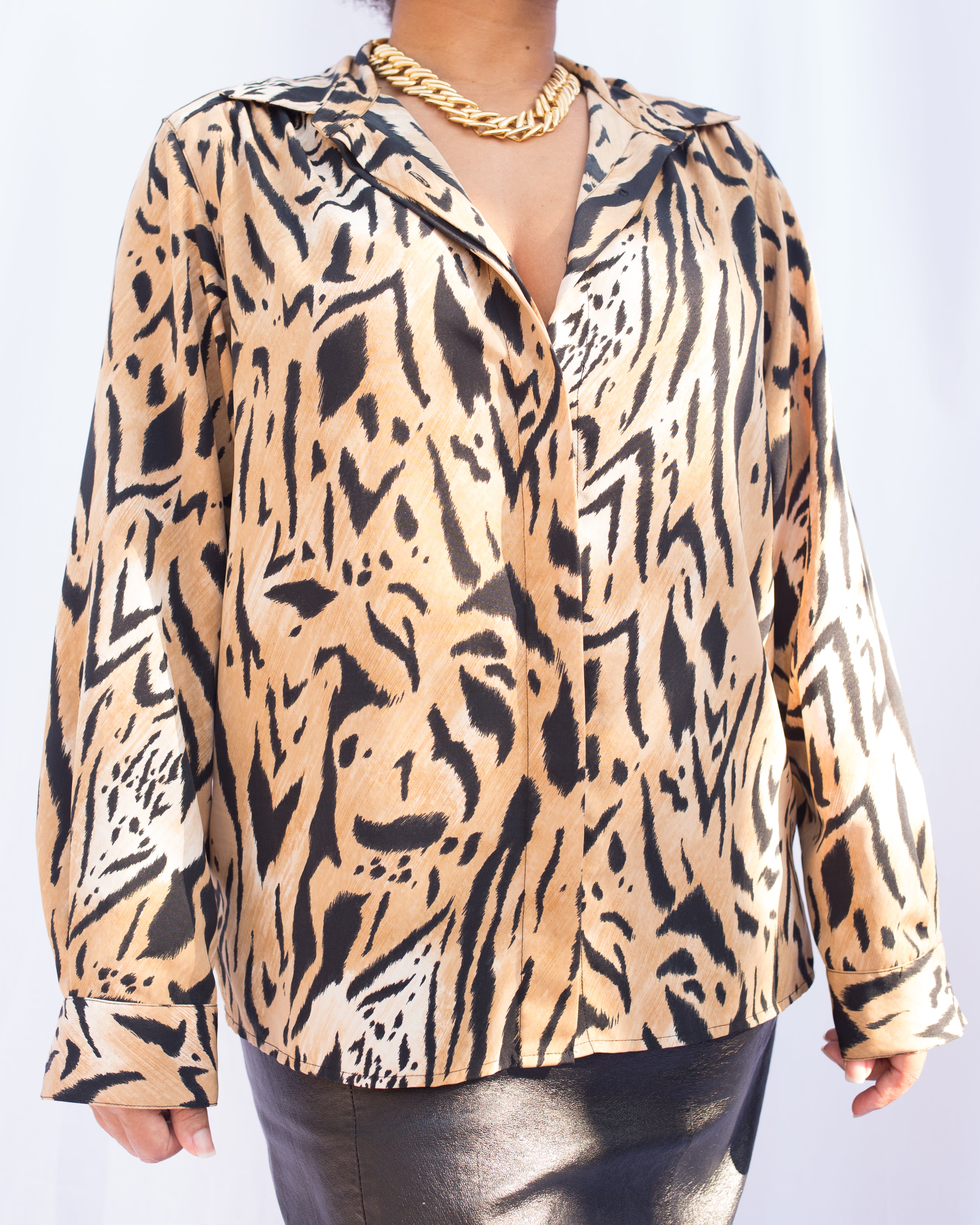 Alfred Dunner Tiger Print Blouse