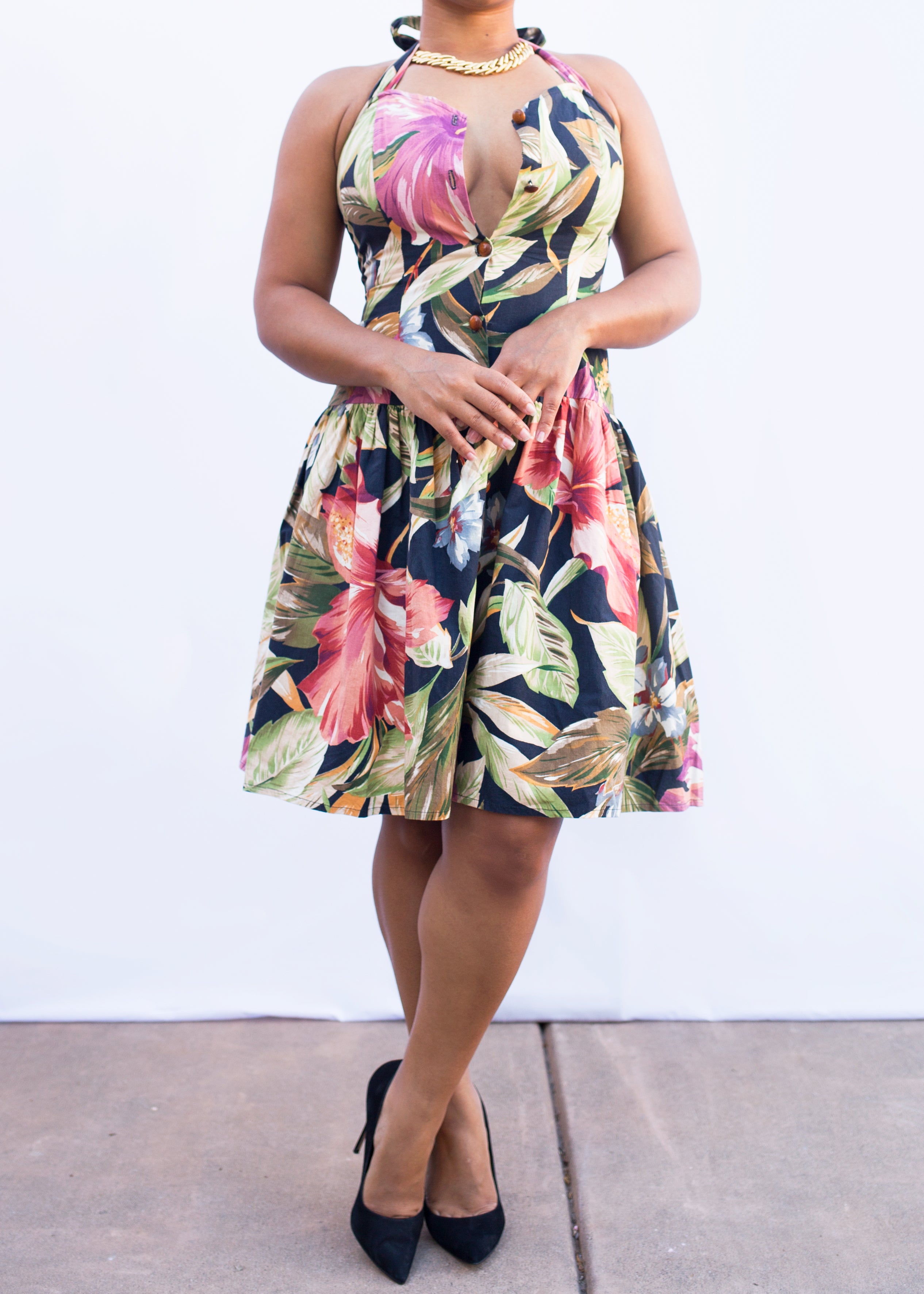 Ambiance Halter Floral Dress