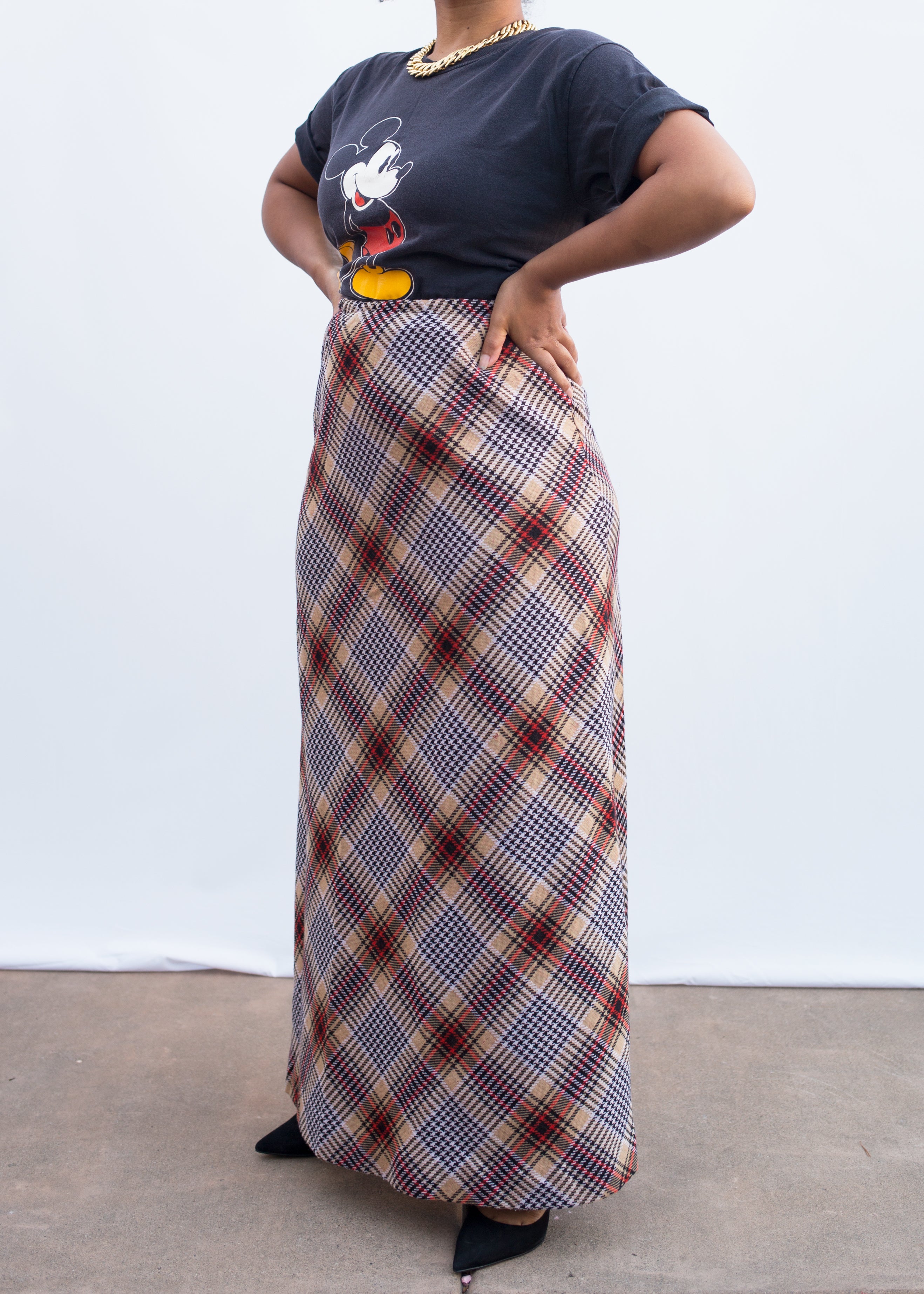 Plaid Maxi Skirt