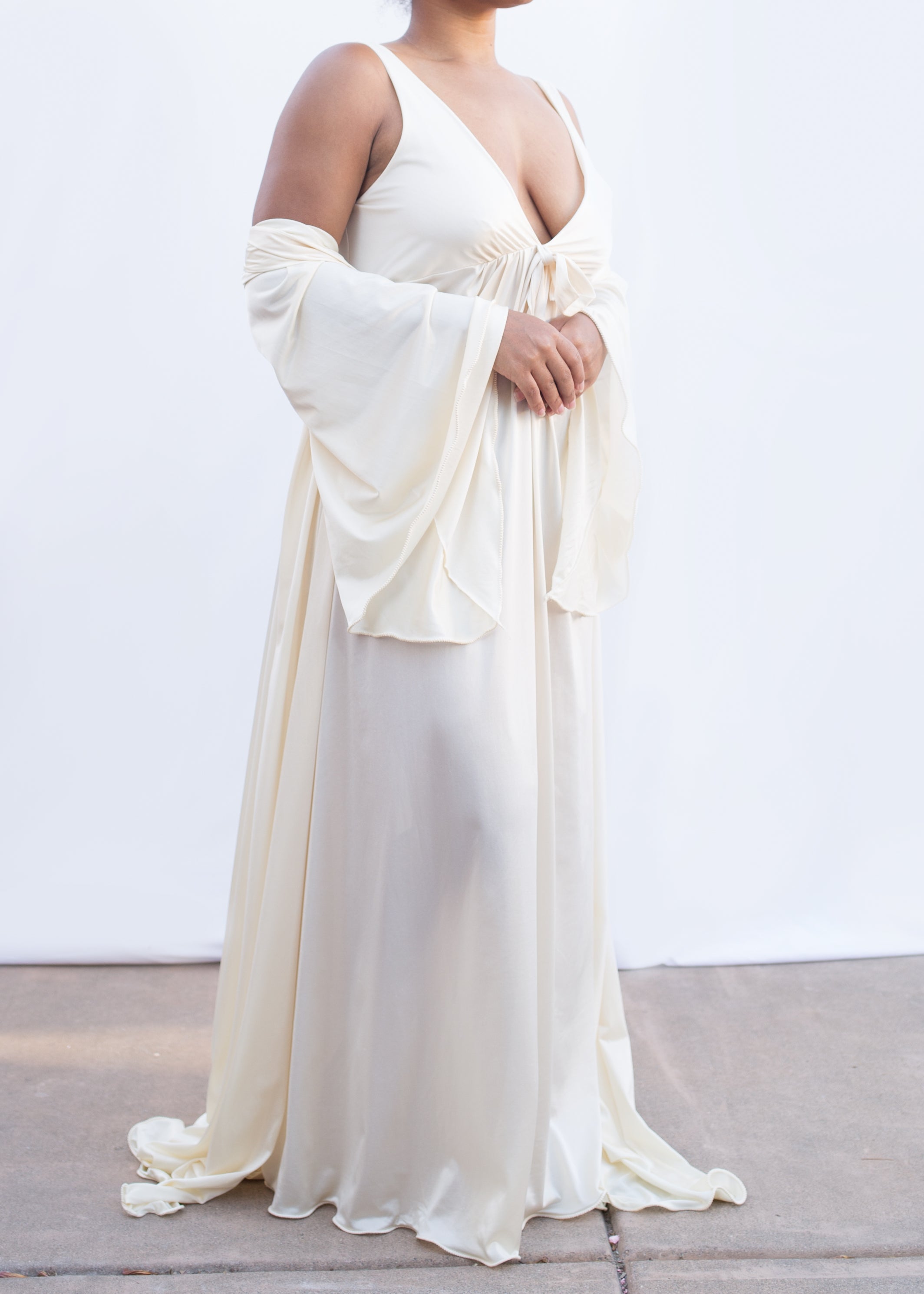 Creme 2 Piece Nightgown