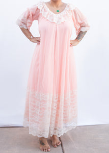 Pink In Time 2 Piece Nightgown